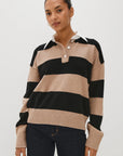 Paxton Rugby Stripe Polo Sweater front