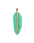 Chrysoprase Feather Pendant