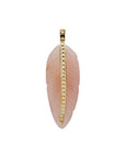 Carnelian Feather Pendant close up
