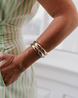 Thatch Frankie Double Cuff Bracelet in Gold on model