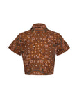 Paro Top in Bandana Camel back view on white background