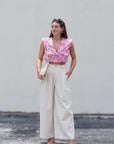 Sleeveless Bow Top full body front