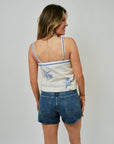 The Weekend Tank w/ Hanky Embroidery back