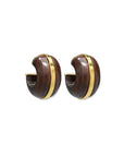 Halo Hoops in Acacia Wood on white background