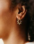 Dolly Hoops on ear close up