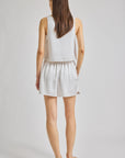 Lodi Cropped Tank White full body back