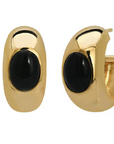 Cora Onyx Jumbo Hoop Earrings
