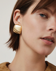 Rue Earrings Gold on model