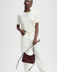 The Linen Perfect Tee In Cream full body front