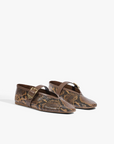 Vick Buckle Leather Ballet Flat side by side