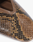 Vick Buckle Leather Ballet Flat toe detail
