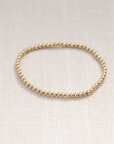 Coast + Cove 3mm Gold Ball Bracelet Flat Lay