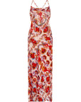 Floral patterned dress on a white background