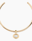 Starlet Oval Choker Necklace by itself