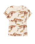 The Boxy Crew Tee in riding horses print by itself