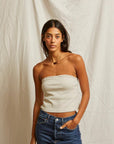 Perfect White Tee Talula Stripe Tube Top front