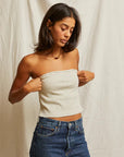 Perfect White Tee Talula Stripe Tube Top side/front