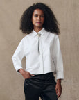 The Cropped Oxford Shirt front