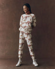 The Slouch Sweatshirt Riding Horses Print full body with matching pant