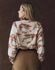 The Slouch Sweatshirt Riding Horses Print back
