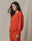 The College Sweatshirt in Persimmon side