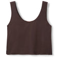 Brown tank top on a white background front view