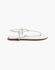 Tubular Mariana Sandals in White side view on white background