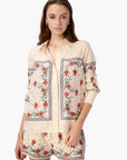 Rafella Silk Cotton Top Heirloom Bandana front view