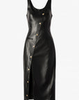 Kirby Vegan Leather Midi Dress by itself