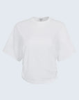 Veronica Kimono Sleeve Fitted Tee White by itself