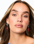 Via Earrings on model