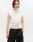 Stretch Cotton Ruched Top front