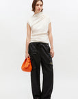 Stretch Cotton Ruched Top full body view