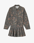 Black Floral Shirt Dress by itself