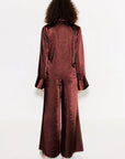 Nella Satin Wide Leg Pant back