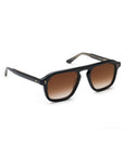 Zander Black + Black Tea Sunglasses side view