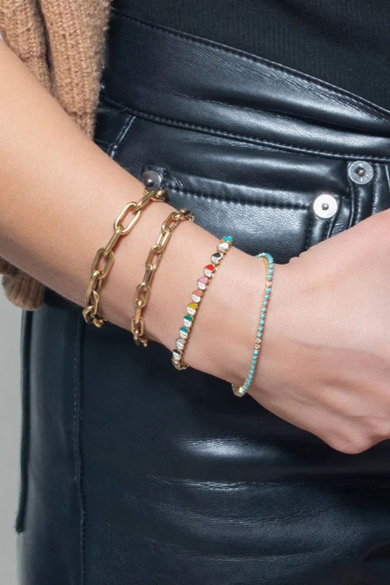 ADINA REYTER シルバー ブレスレット Adina Reyter Italian Chain Link Bracelet at Penelope T