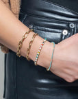 Adina Reyter Italian Chain link Bracelet shown on model