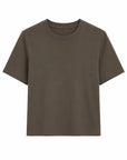 Atlas Crewneck Tee in Dark Olive front view on white background