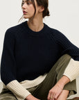 Shay Sweater model sitting