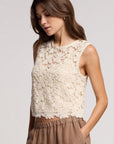 Simona Lace Shell Top side/front