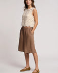 Simona Lace Shell Top full body side/front