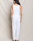 Blondie Long Tank White full body back
