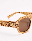 Louie Nice Nougat Aviator Sunglasses close up