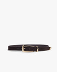 The Suede Statement Belt in Chocolate by itself