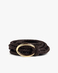 The Woven Knot Belt front view bundled up on white background
