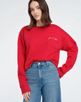 Cropped Signature Sweatshirt close up front