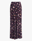 Floral-patterned pants on a white background front view