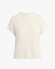 White knit top on a white background