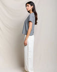 Harley Cotton Boxy Crewneck Tee full body side